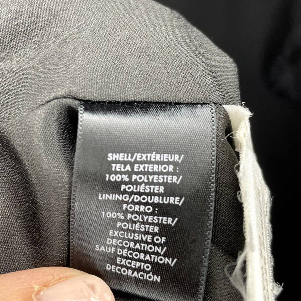 𝅺loft Dress Black Mini Dramatic Sleeve Embellished Batwing Scoop Neck Size‎ 2 - Picture 8 of 12